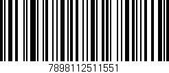 Código de barras (EAN, GTIN, SKU, ISBN): '7898112511551'