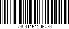 Código de barras (EAN, GTIN, SKU, ISBN): '78981151296478'