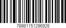 Código de barras (EAN, GTIN, SKU, ISBN): '78981151296928'