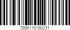 Código de barras (EAN, GTIN, SKU, ISBN): '7898119180231'