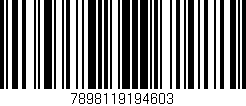 Código de barras (EAN, GTIN, SKU, ISBN): '7898119194603'