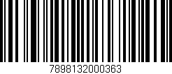 Código de barras (EAN, GTIN, SKU, ISBN): '7898132000363'