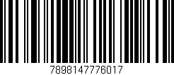 Código de barras (EAN, GTIN, SKU, ISBN): '7898147776017'