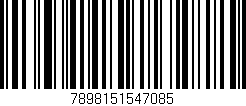 Código de barras (EAN, GTIN, SKU, ISBN): '7898151547085'