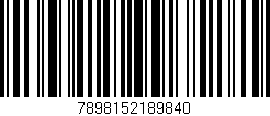 Código de barras (EAN, GTIN, SKU, ISBN): '7898152189840'