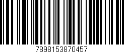 Código de barras (EAN, GTIN, SKU, ISBN): '7898153870457'