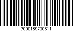 Código de barras (EAN, GTIN, SKU, ISBN): '7898159700611'