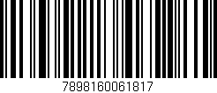 Código de barras (EAN, GTIN, SKU, ISBN): '7898160061817'
