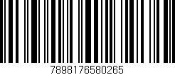 Código de barras (EAN, GTIN, SKU, ISBN): '7898176580265'