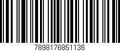 Código de barras (EAN, GTIN, SKU, ISBN): '7898176851136'
