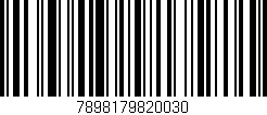 Código de barras (EAN, GTIN, SKU, ISBN): '7898179820030'