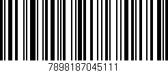 Código de barras (EAN, GTIN, SKU, ISBN): '7898187045111'