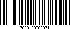 Código de barras (EAN, GTIN, SKU, ISBN): '7898189000071'