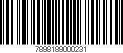 Código de barras (EAN, GTIN, SKU, ISBN): '7898189000231'