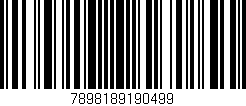 Código de barras (EAN, GTIN, SKU, ISBN): '7898189190499'