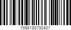 Código de barras (EAN, GTIN, SKU, ISBN): '7898189700407'