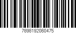 Código de barras (EAN, GTIN, SKU, ISBN): '7898192060475'
