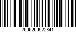 Código de barras (EAN, GTIN, SKU, ISBN): '7898200922641'