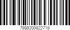 Código de barras (EAN, GTIN, SKU, ISBN): '7898200922719'