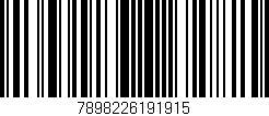 Código de barras (EAN, GTIN, SKU, ISBN): '7898226191915'