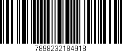 Código de barras (EAN, GTIN, SKU, ISBN): '7898232184918'