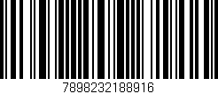 Código de barras (EAN, GTIN, SKU, ISBN): '7898232188916'