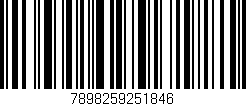 Código de barras (EAN, GTIN, SKU, ISBN): '7898259251846'