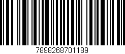 Código de barras (EAN, GTIN, SKU, ISBN): '7898268701189'