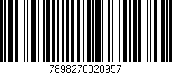 Código de barras (EAN, GTIN, SKU, ISBN): '7898270020957'