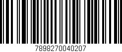 Código de barras (EAN, GTIN, SKU, ISBN): '7898270040207'