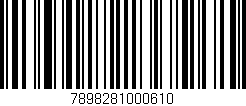 Código de barras (EAN, GTIN, SKU, ISBN): '7898281000610'