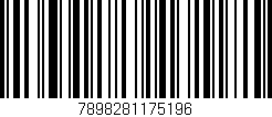 Código de barras (EAN, GTIN, SKU, ISBN): '7898281175196'