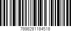 Código de barras (EAN, GTIN, SKU, ISBN): '7898281184518'