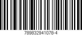 Código de barras (EAN, GTIN, SKU, ISBN): '789832941078-4'