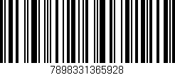 Código de barras (EAN, GTIN, SKU, ISBN): '7898331365928'