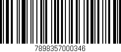 Código de barras (EAN, GTIN, SKU, ISBN): '7898357000346'