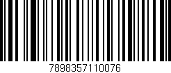Código de barras (EAN, GTIN, SKU, ISBN): '7898357110076'