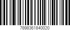Código de barras (EAN, GTIN, SKU, ISBN): '7898361840020'