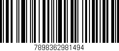 Código de barras (EAN, GTIN, SKU, ISBN): '7898362981494'