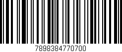Código de barras (EAN, GTIN, SKU, ISBN): '7898384770700'