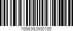 Código de barras (EAN, GTIN, SKU, ISBN): '7898392800185'