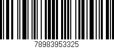 Código de barras (EAN, GTIN, SKU, ISBN): '78983953325'