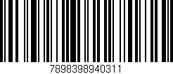 Código de barras (EAN, GTIN, SKU, ISBN): '7898398940311'