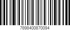 Código de barras (EAN, GTIN, SKU, ISBN): '7898400870094'