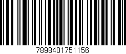 Código de barras (EAN, GTIN, SKU, ISBN): '7898401751156'