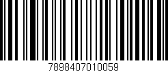 Código de barras (EAN, GTIN, SKU, ISBN): '7898407010059'