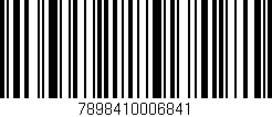 Código de barras (EAN, GTIN, SKU, ISBN): '7898410006841'