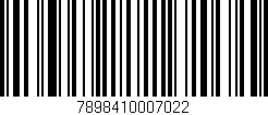 Código de barras (EAN, GTIN, SKU, ISBN): '7898410007022'