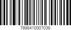 Código de barras (EAN, GTIN, SKU, ISBN): '7898410007039'