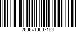 Código de barras (EAN, GTIN, SKU, ISBN): '7898410007183'